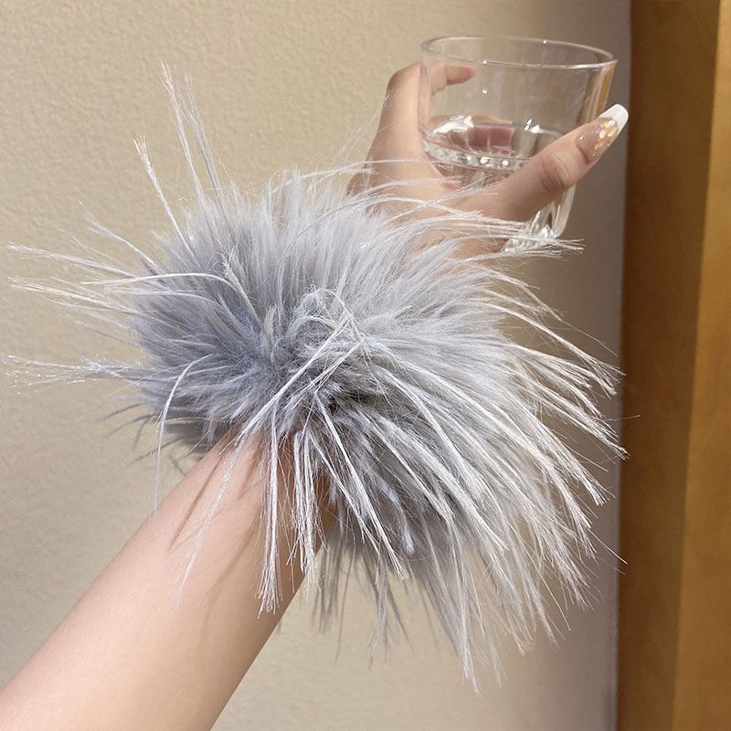 Lady Solid Color Feather Hair Tie display picture 5