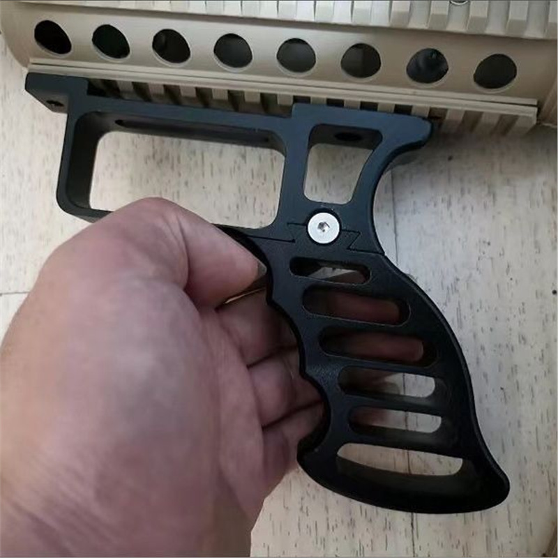 金属弹弓握把组合铝合金尼龙手柄安装孔距9.2cm户外