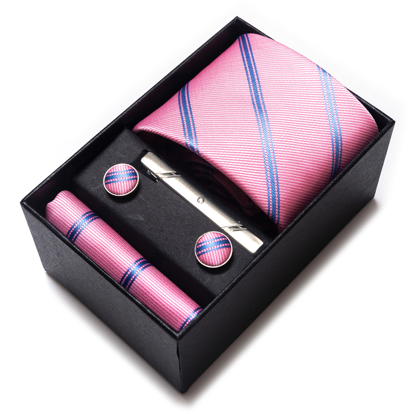 Set de Caja de Regalo con Corbata de Negocios para Hombre de Rayón Jacquard para Boda