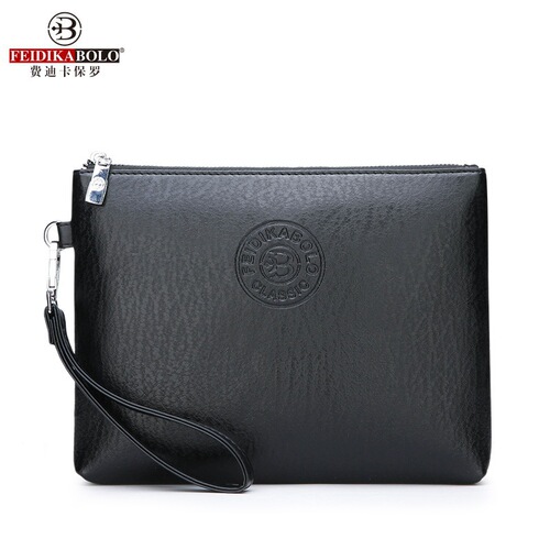 Envelope bag  new casual men's clutch bag pu soft leather men's bag mobile phone bag large capacity wallet