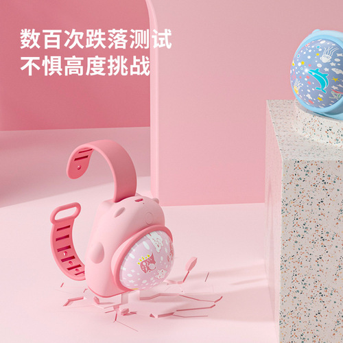 2024 New Projector Light Watch Fan with USB Charging Mini Portable Handheld Small Fan Children's Toy Gift