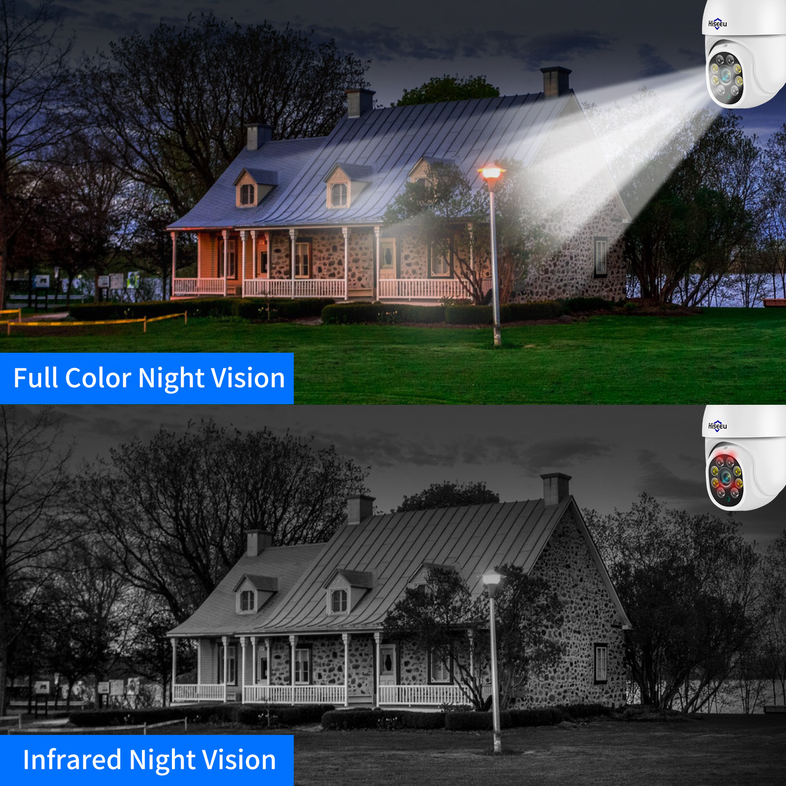 Hiseeu wireless 5MP 8MP outdoor monitoring camera 4K high -definition closed -circuit TV waterproof network camera 4