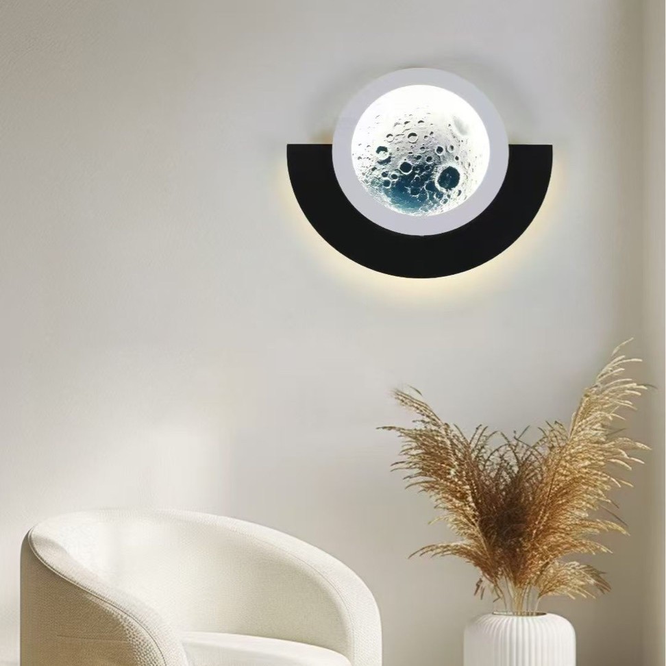 lámpara de pared moderna minimalista sala de estar dormitorio cabezal de cama estudio TV fondo de pared front desk led atmósfera decoración lámpara de pared