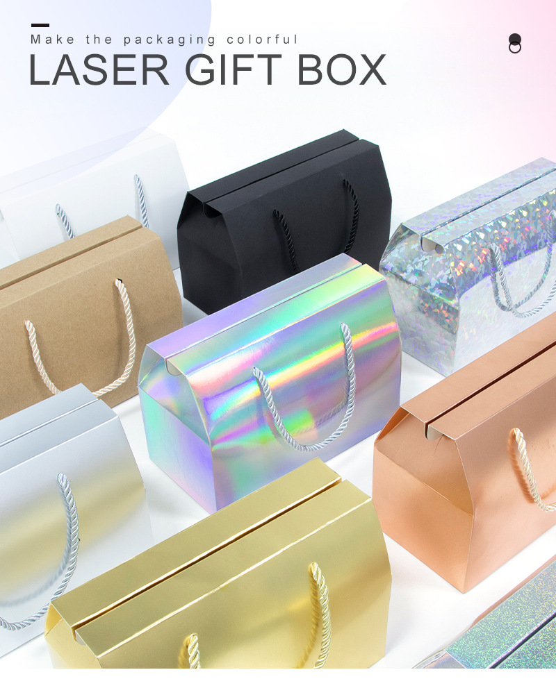 55g Weight Packing Box Event & Party Supplies 1 Piece Quantity Wedding, Banquet, Party Occasion Multicolor Pattern Multicolor Paper Wedding Banquet Party Packing Box Gift Wrapping Supplies 无