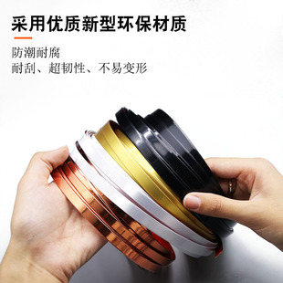 Beautiful Seam Stickers Self-Adhesive Waterproof Wall Tile Decoration Beautiful Edge Gap Living Room Imitation Metallic Color 8mm Plastic Lines