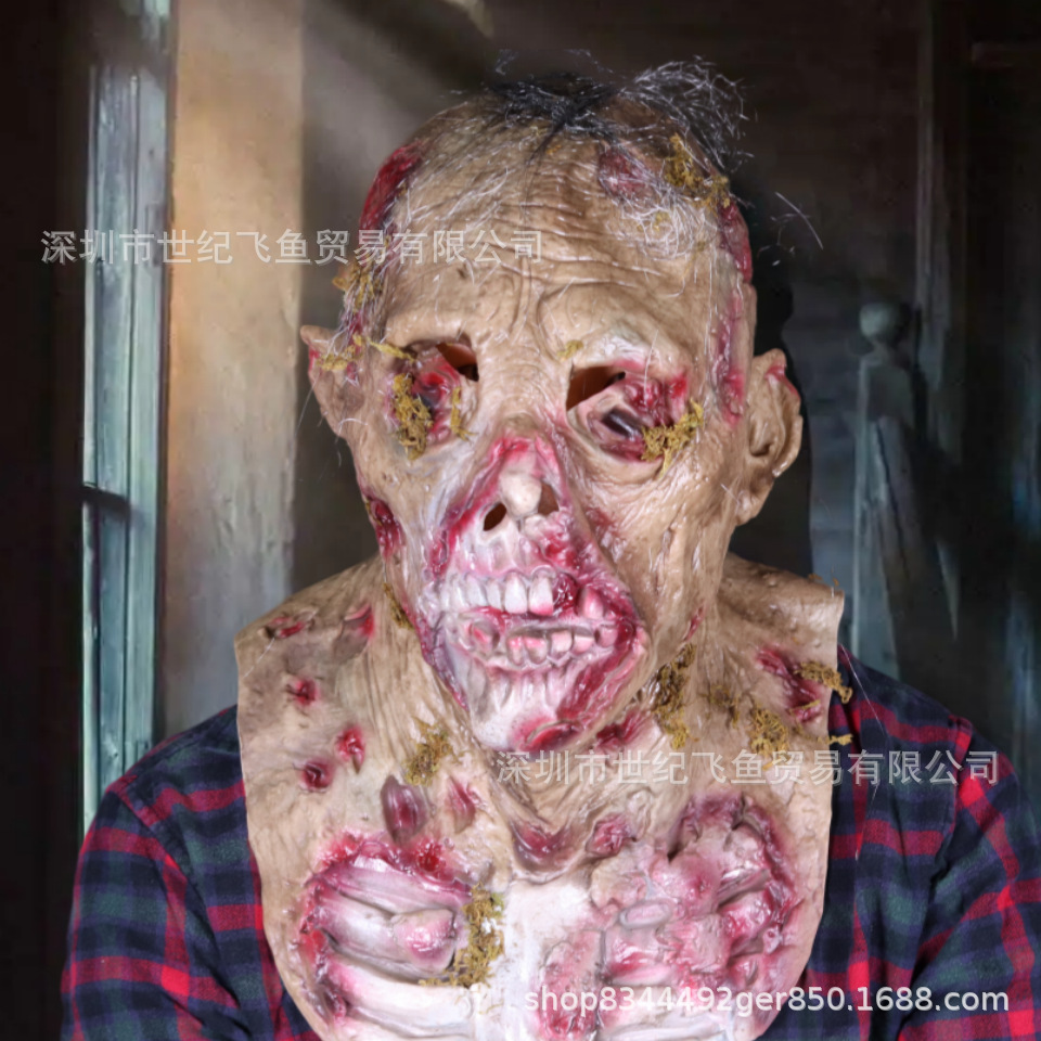 Halloween nuevo cráneo cráneo máscara de boca móvil máscara de cabeza cráneo boca móvil máscara de cráneo