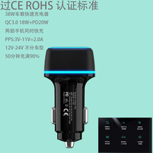 38Wس12V-24V PCQC3.0+PD20W˫ͬʱCE ROHS