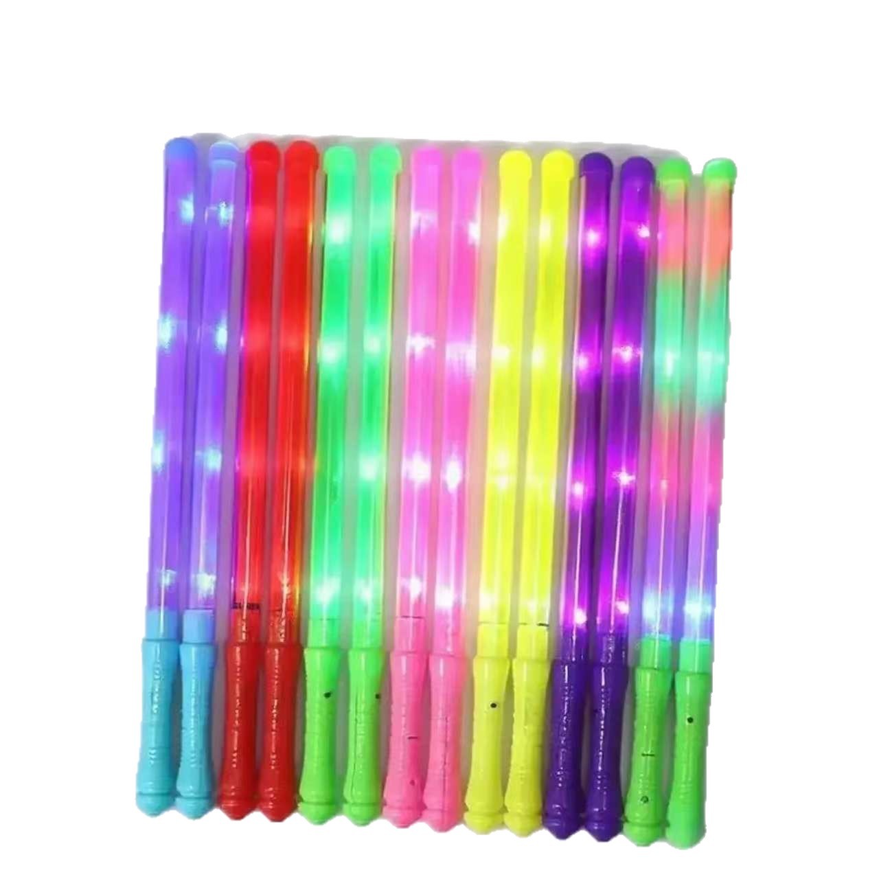 Fabricante fuente de 48cm de tamaño medio fluorescente festival de música de mano barra de luz electrónica de ayuda colorida barra de flash