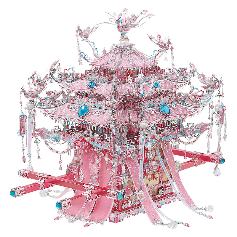 Gangda Fendai シルバーフェニックスクラウン DIY 手作り素材中国風組み立てモデル 3D 立体金属パズルウェディングギフト