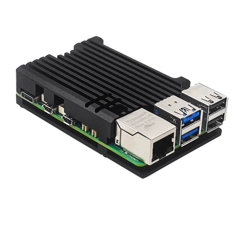 Корпус Raspberry Pi 5-й генерации из алюминиевого сплава, крепление, радиатор, вентилятор, защитная оболочка Raspberry Pi 5, пассивный радиатор