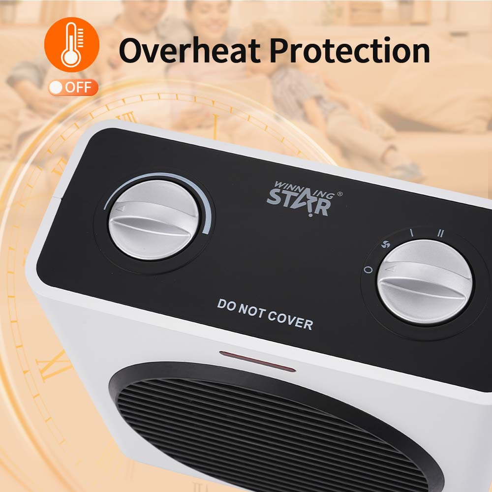 Winningstar transfronterizo 1500W calentador de pies de calentamiento rápido doméstico protección contra sobrecalentamiento calentador calentador de temperatura constante inteligente