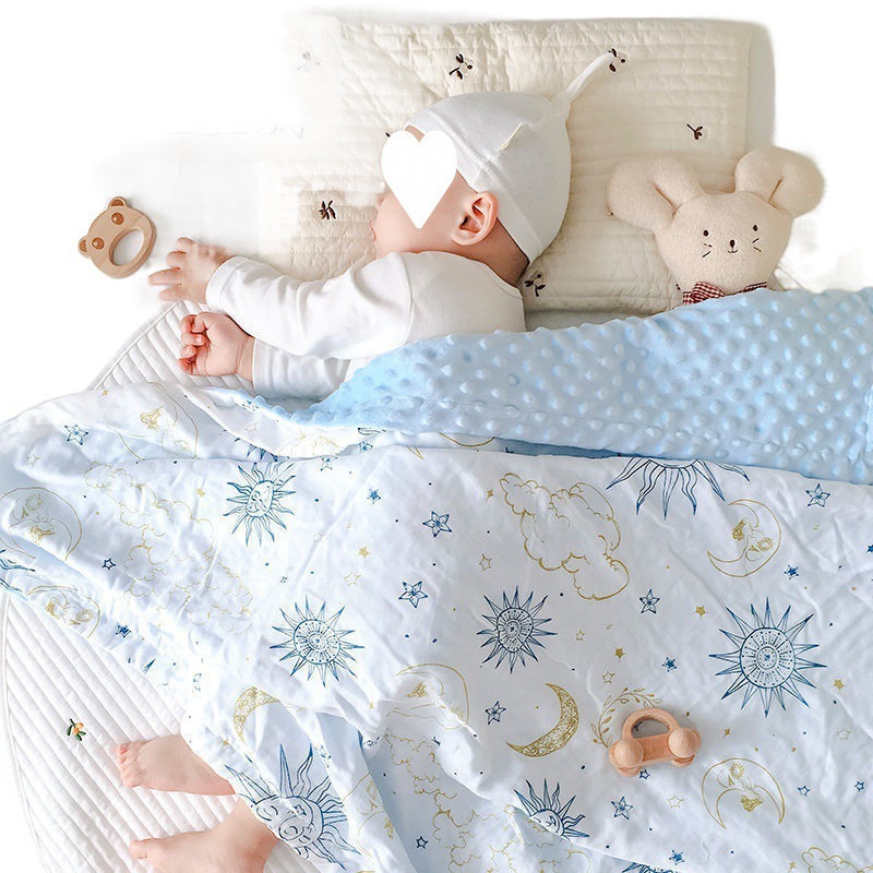 Newborn Quilt, Beanie Blanket, Soothing Newborn Baby Blanket, Spring & Fall Style, Universal for All Seasons, Thin for All Seasons