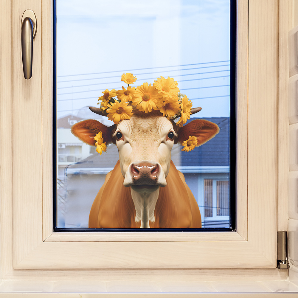 Pastoral Cattle Pvc Wall Sticker Wall Art display picture 3