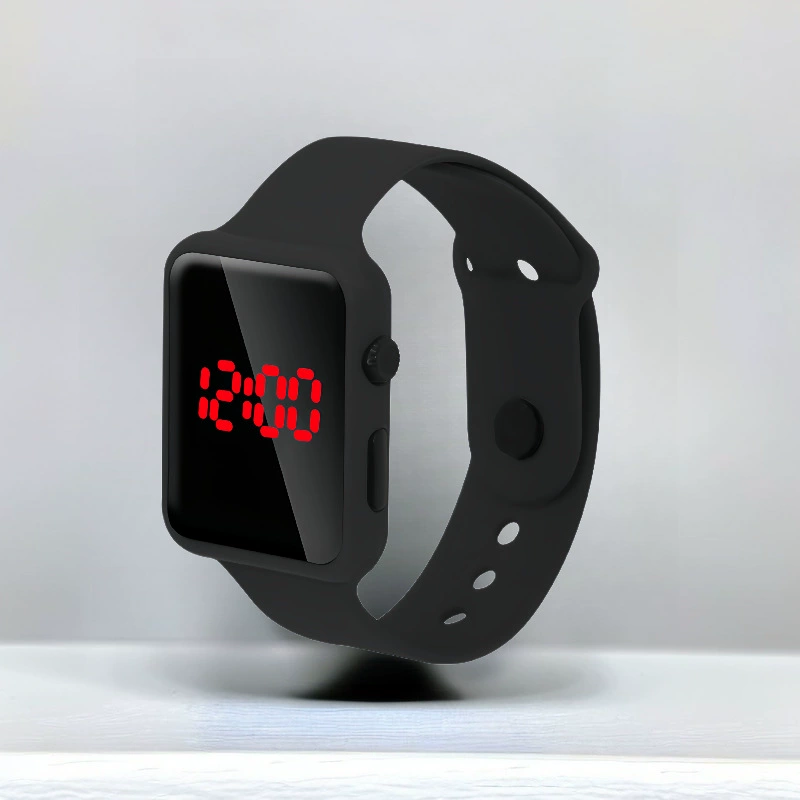 Apple, square bracelet, electronic dial, digital watch