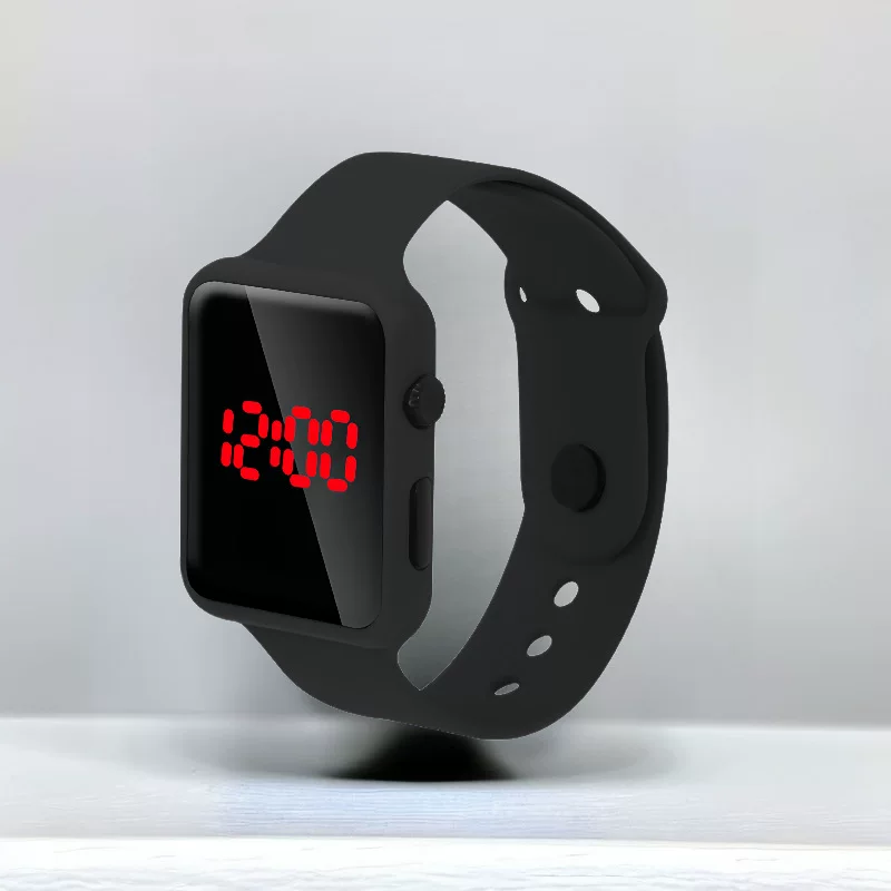 Apple, square bracelet, electronic dial, digital watch