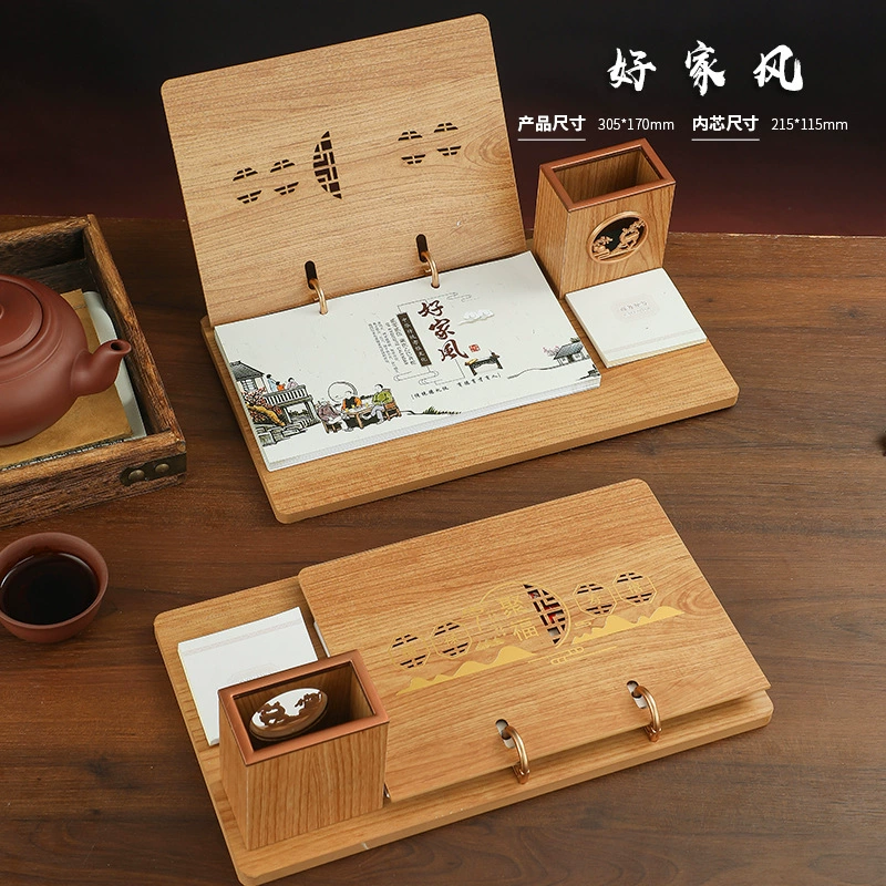 Wooden desk calendar, custom-made, ethnic style