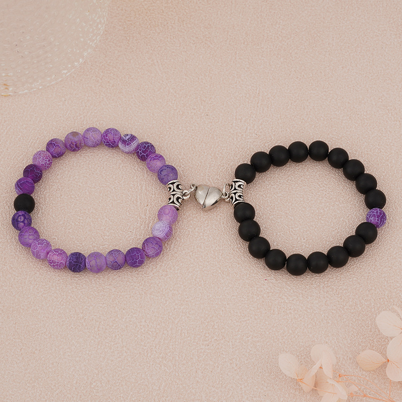 Daily Occasion Alloy, natural stone Material Simple Style Geometric Alloy Natural Stone Beaded Chain Bracelets In Bulk