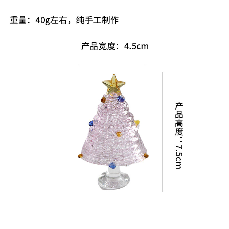 Zibo vidrio gran vista jardín artesanía ornamentos dibujados a mano árbol de Navidad decoración de mesa regalo de cumpleaños de Navidad