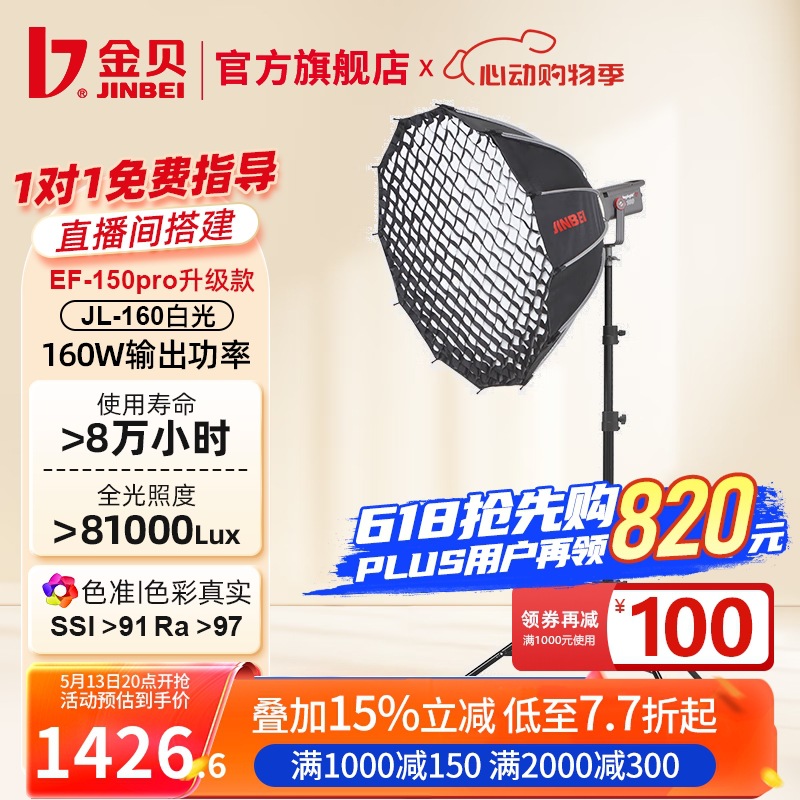 JL160+85cm 깊이의 광택 소프트 박스