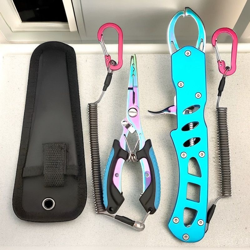 New Colorful Titanium Lure Pliers for Sea Fishing, Complete Set of Two-in-One Multifunctional Stainless Steel Pliers, Lure Equipment