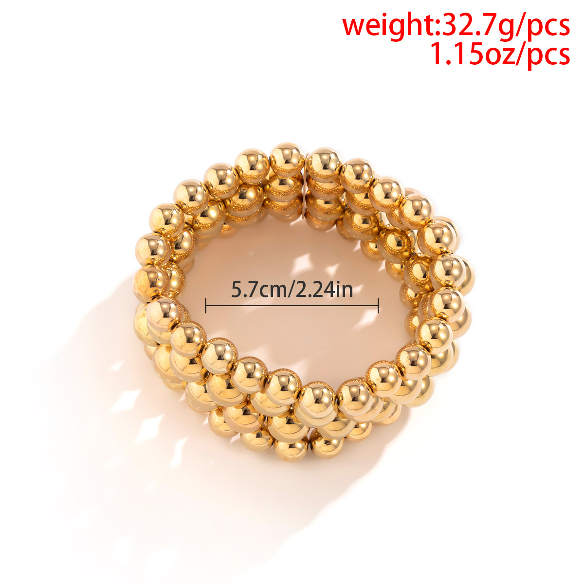 Vintage Style Geometric Solid Color Ccb Plating Women's Bracelets display picture 1