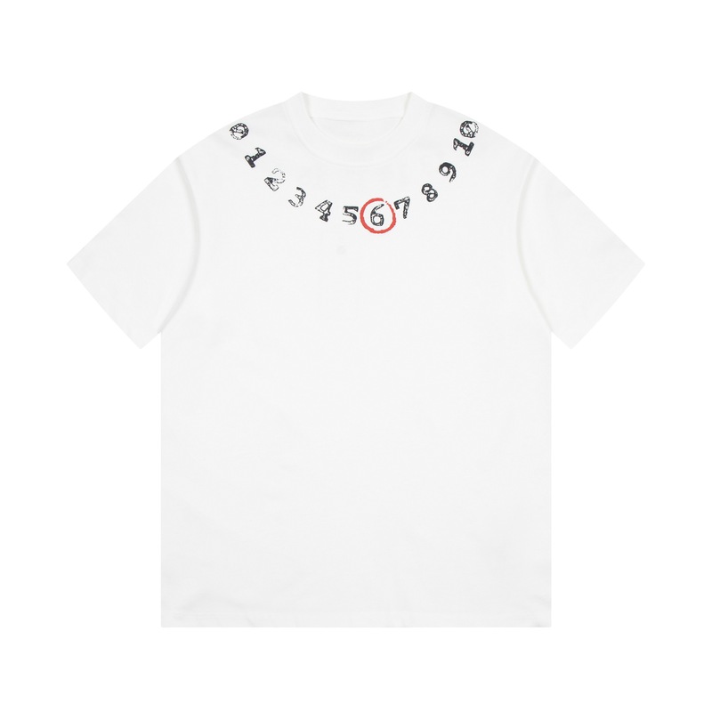 マギラスタイルMM6半袖連名金破れ穴刺繍小衆ゆるい男女tシャツmalsonmarglela|undefined