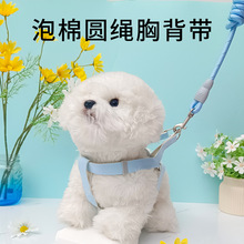 宠物店牵引绳尼龙宠物胸背带防挣脱中大型犬圆牵防大狗