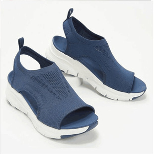 Spot 2021 Autumn Fish Head Casual Sleeve Fashion Sandals Low Heel Women's Shoes Origin Supply Large Size Sports Casual Shoes