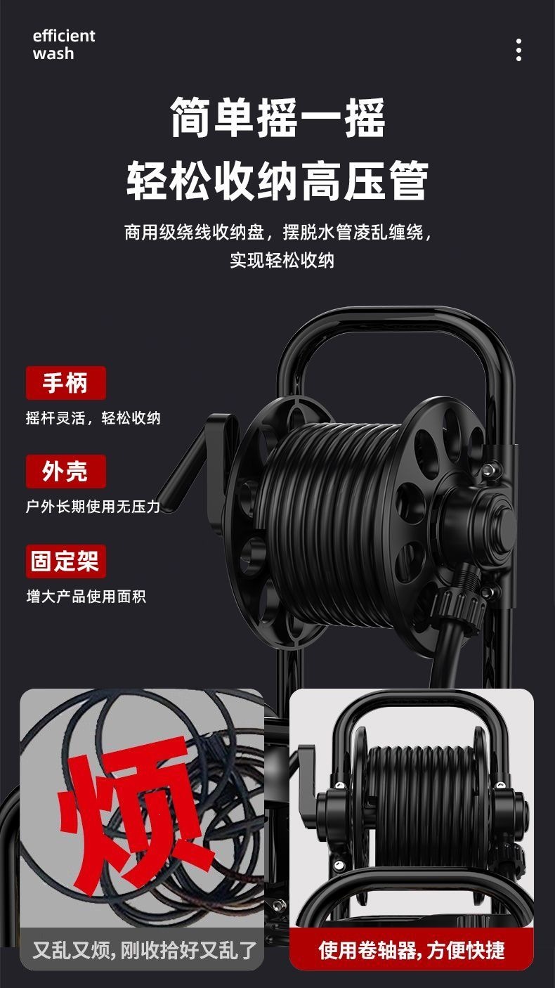 Menghu Black Cat High-Pressure Car Washing Machine 220V High-Power Household Cleaning Machine Pressure Water Gun Car Washing Pump Aluminum