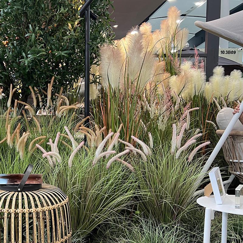 爆款露营风仿真芦苇草仿真花盆栽狗尾巴草盆景假绿植装饰高仿真