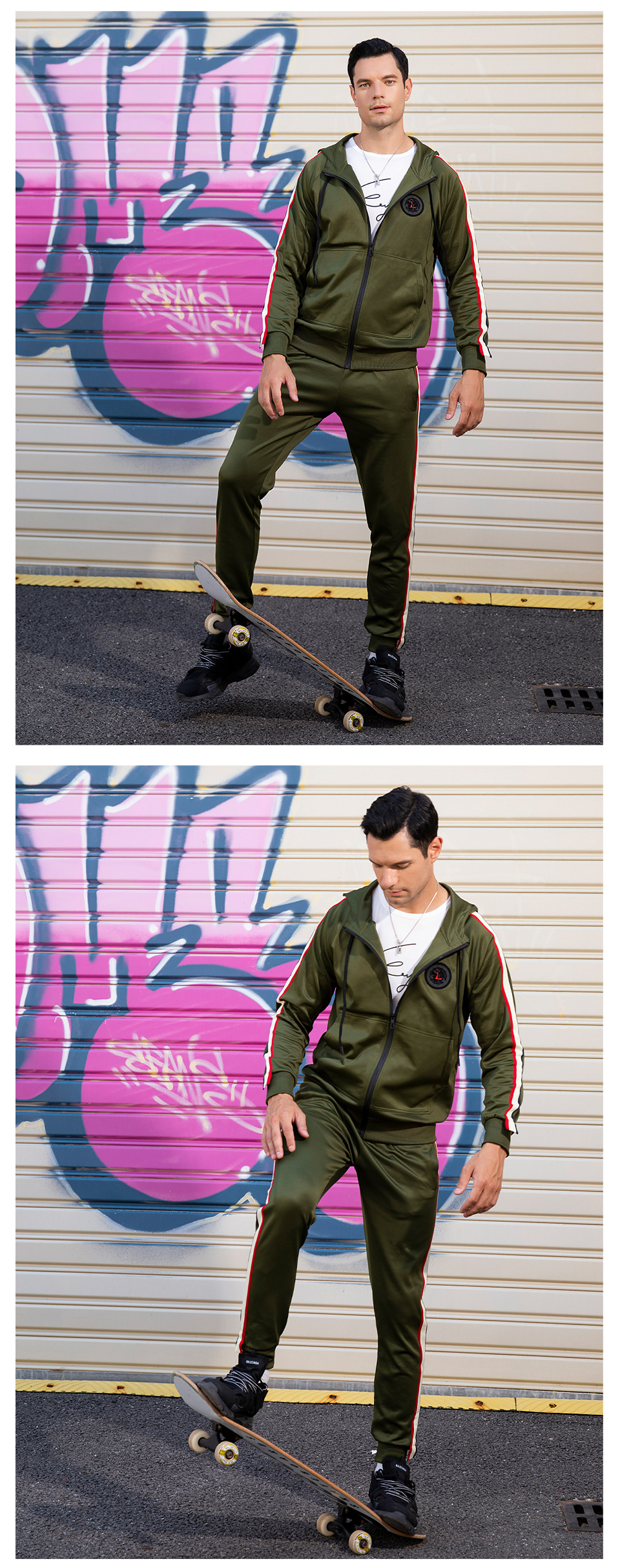 nouveau costume de pull à capuche polyvalent décontracté de sport pour hommes grande taille cardigan rétro_voghion.com