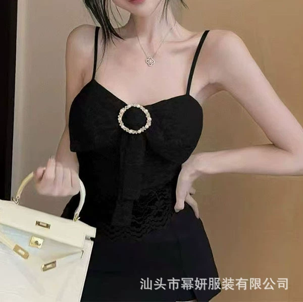 Чистый ветер сладкая горячая девушка кружевной камзол жилет с бантом декоративная пряжка сексуальный тонкое тело с нагрудным ковриком короткий топ