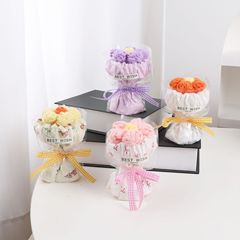 中国のバレンタインデーギフトニットパフブーケポケットフラワーミニブーケ造花クロスボーダー卸売人形