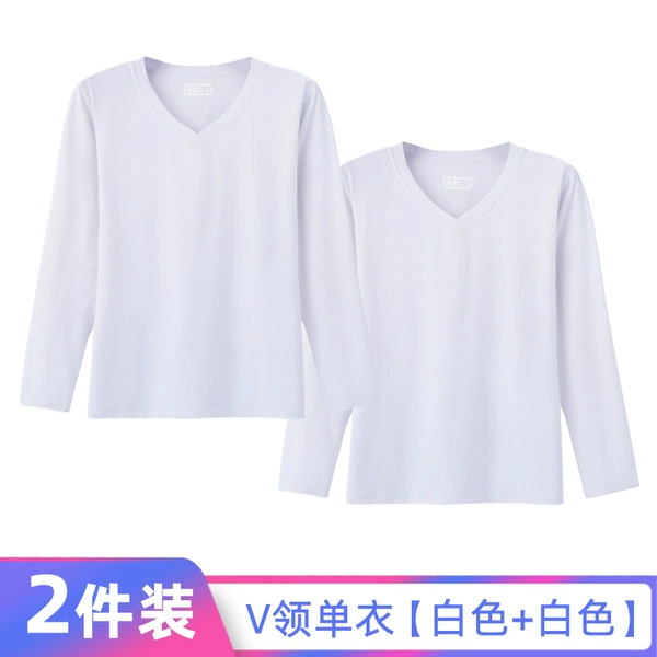 White, V-neckline