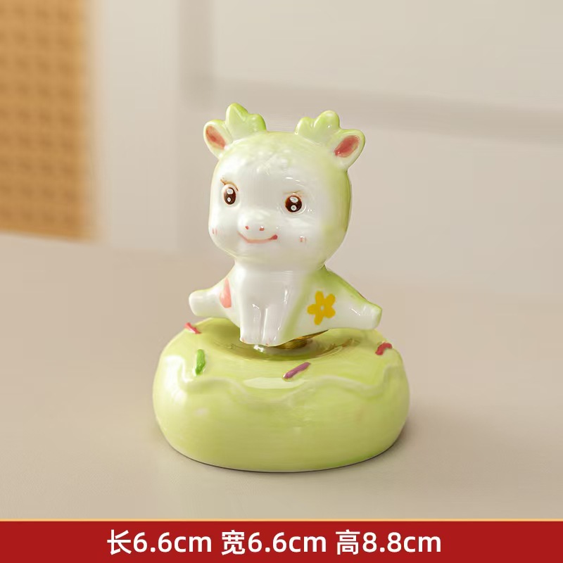 Mayorista lindo gato de ganancia girar la decoración de escritorio Jingdezhen cerámica pequeña decoración cerámica girar decoración