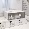 Desktop storage box thick model two pumps+running rabbit stickers