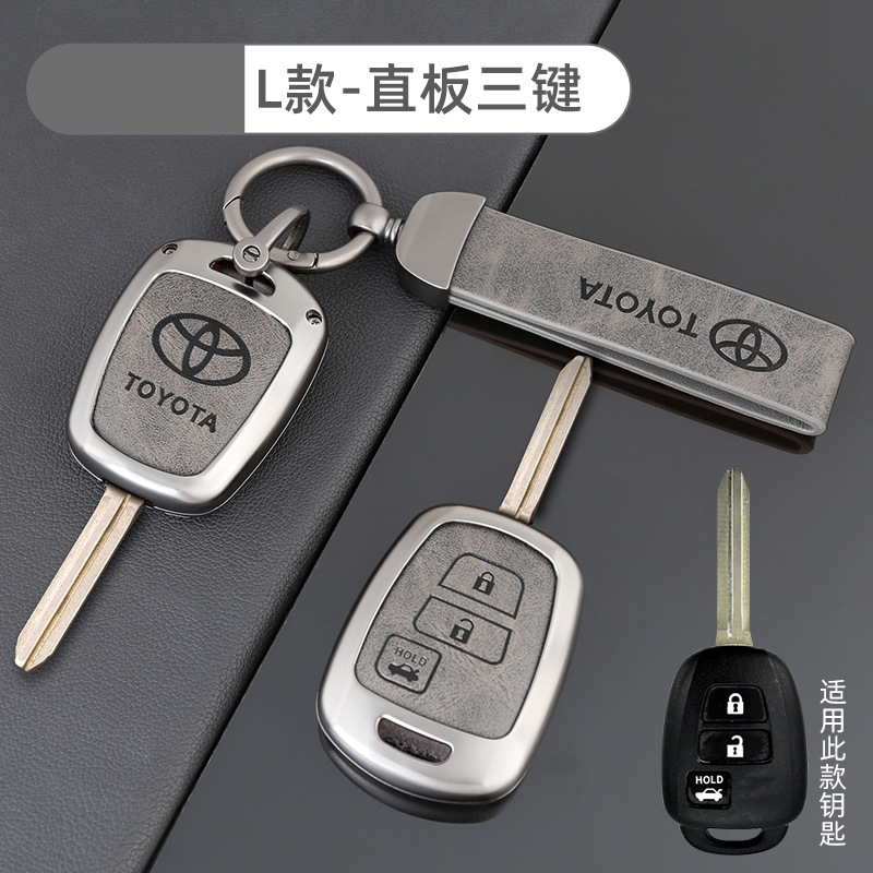 [toyota l model straight 3-button-bronze gray] shell + ring crescent buckle