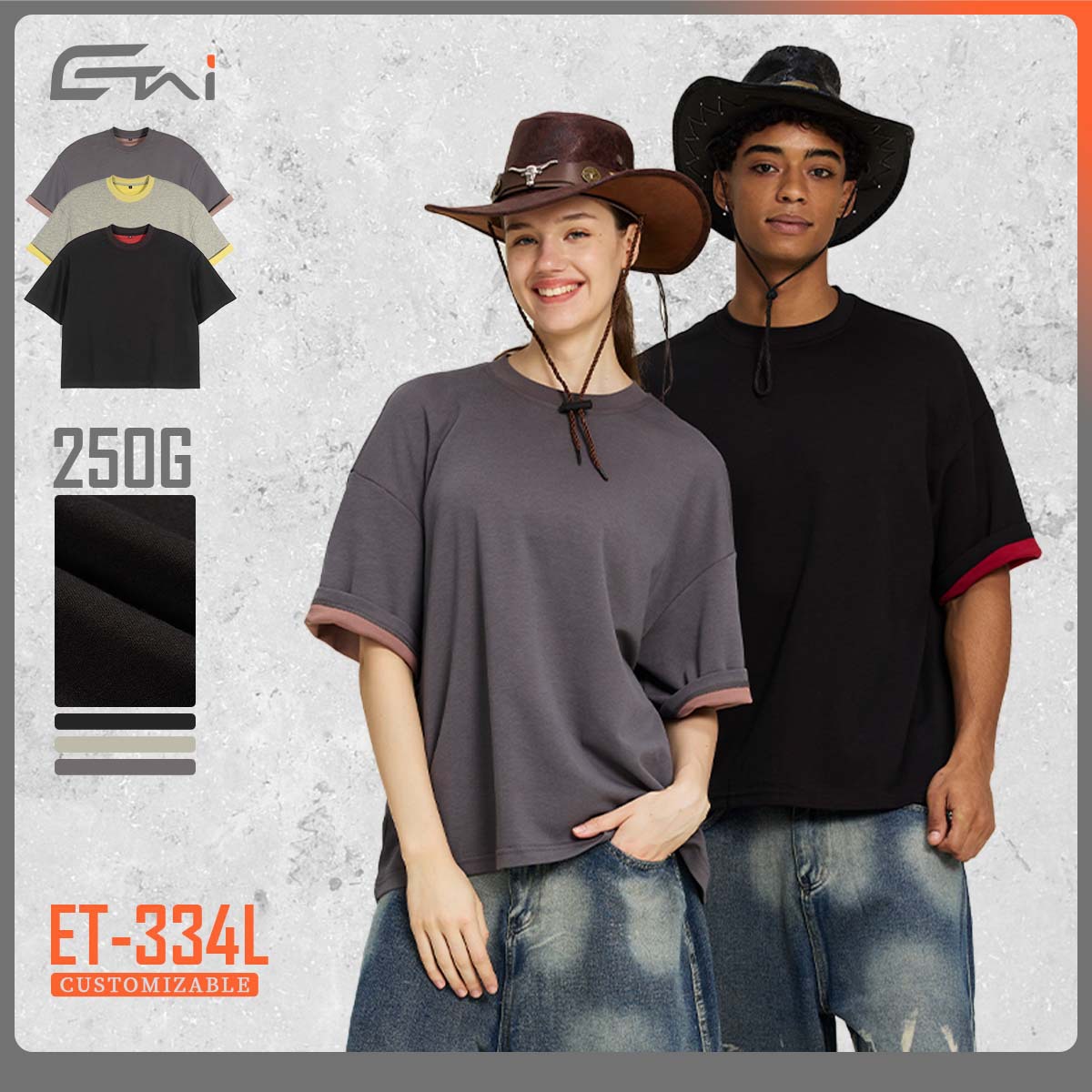ETAI ropa de hombre de verano lujoso doble cara lujoso medio manga hombre de manga corta pesada simple casual hombre y mujer marca de moda camiseta universal image 1