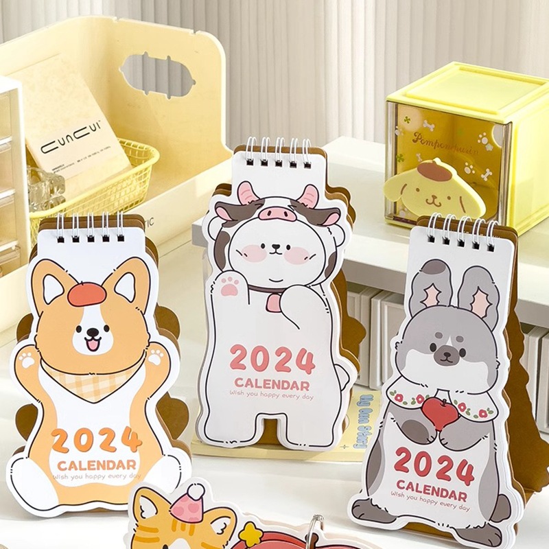便携动物系列可爱异形台历本送闺蜜实用少女可挂包支持来图定 做