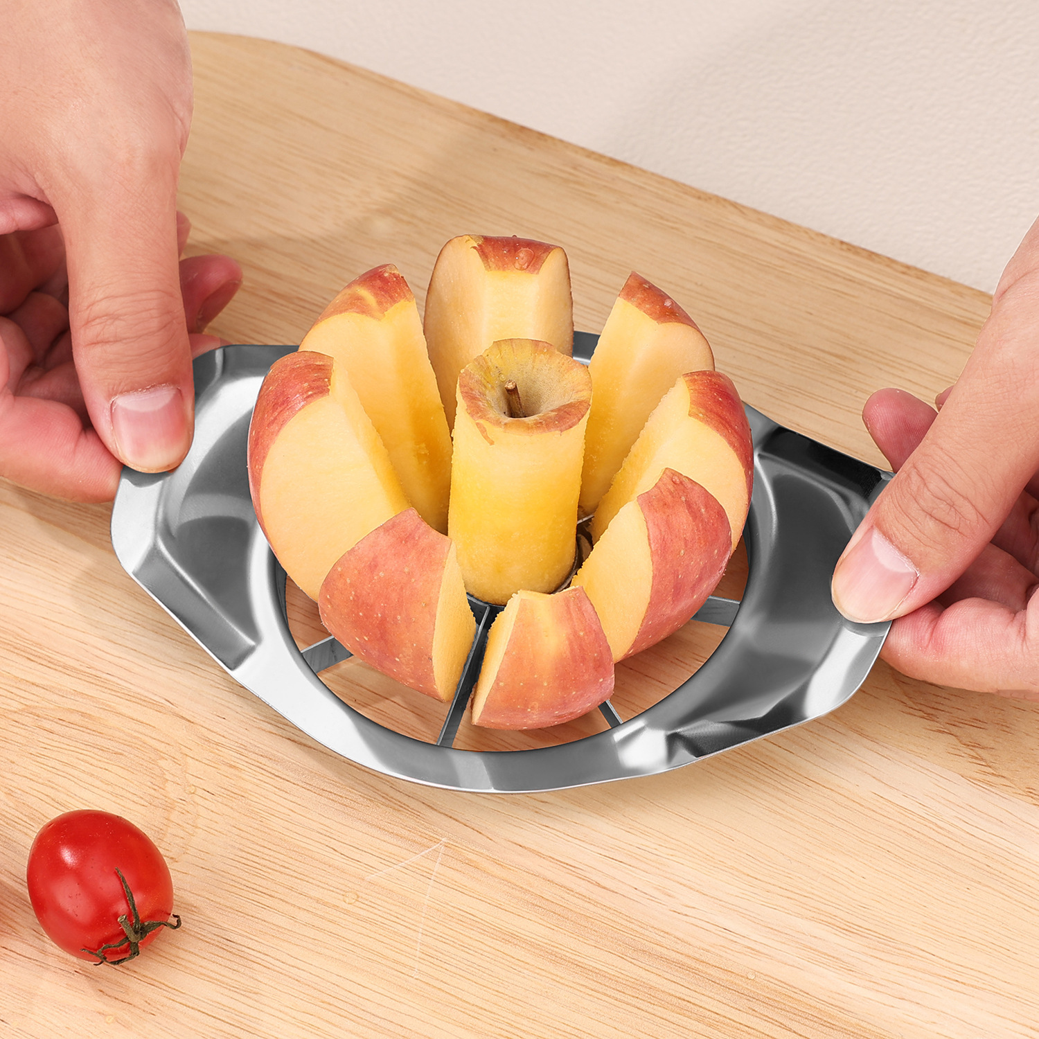 8 divisor de frutas de manzana de acero inoxidable para cocina doméstica multifuncional para desnuclear frutas cortadoras de frutas cortadoras