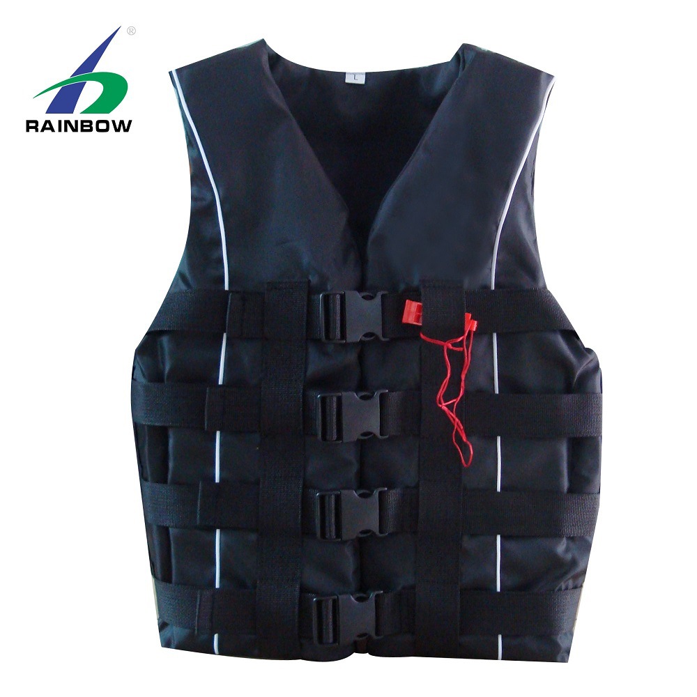 批发新款划船海钓冲浪水上乐园用大浮力救生衣牛津面料水上救生