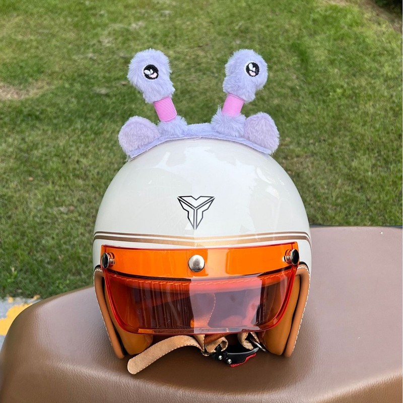 新しいスキーヘルメット装飾クリエイティブ大きな目耳かわいい女の子の個性折りたたみ式多用途ヘルメット装飾品トレンディ|undefined