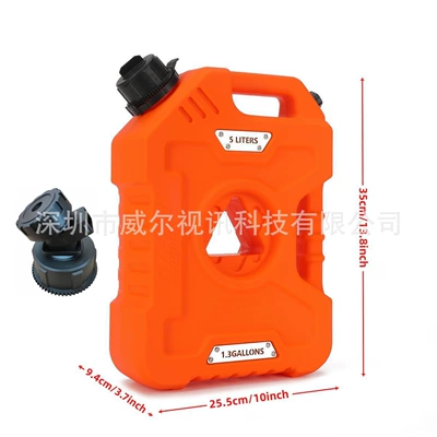 Exclusive Supply for Motorcycle Front-Mounted – Fuel tank - 5-liters-orange-faucet