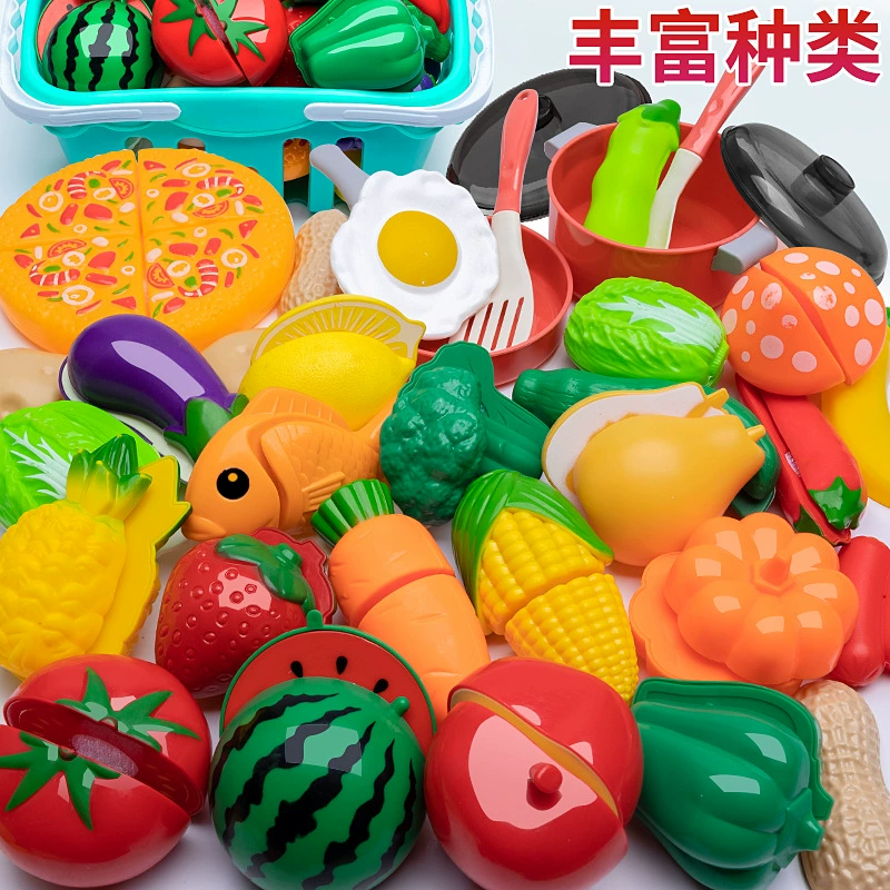 Детский кухонный костюм для нарезки фруктов и овощей, игровой домик, может разрезать фрукты, игрушки для приготовления пиццы