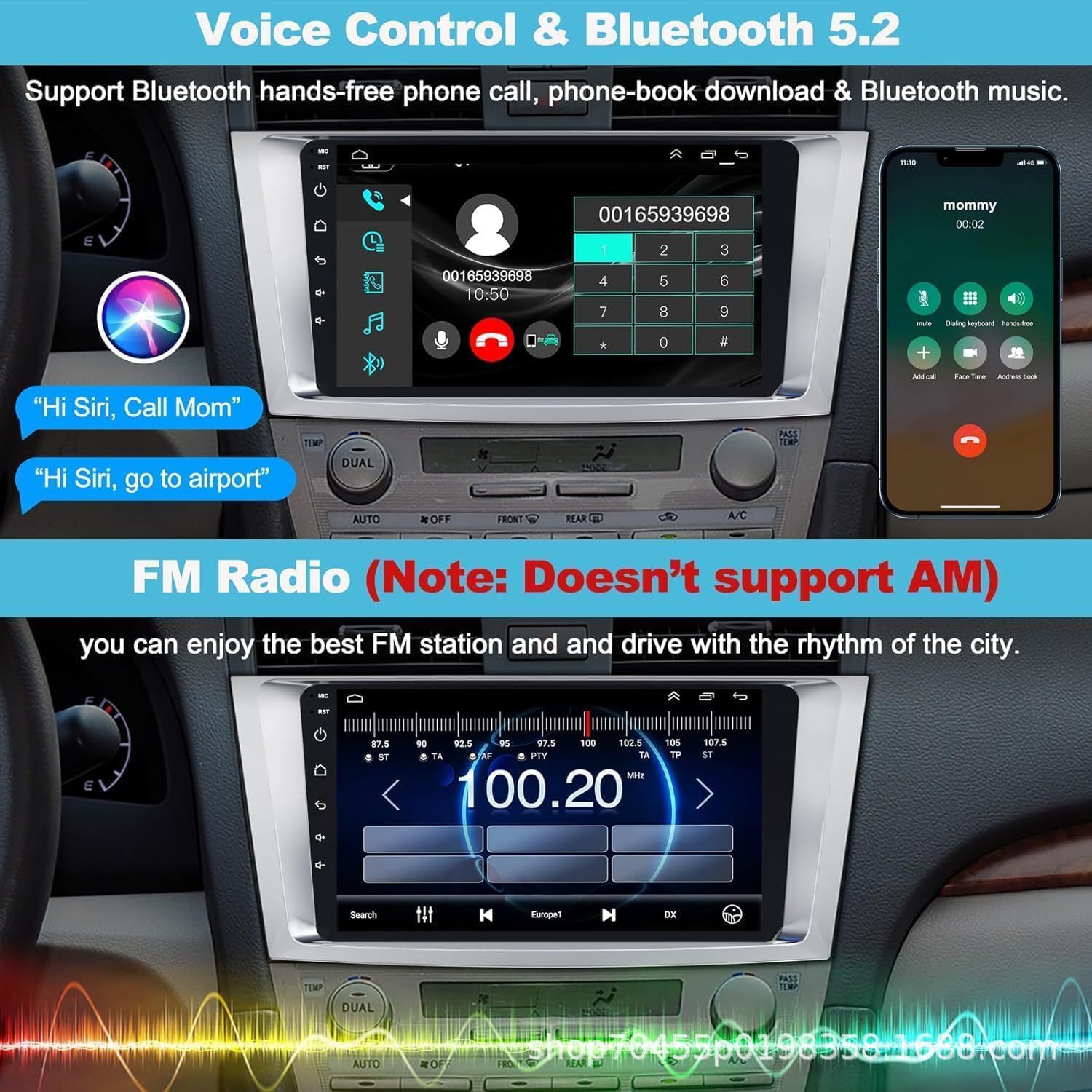 Cross-border quad/eight-core Android car GPS navigation central control carplay for Toyota Camry