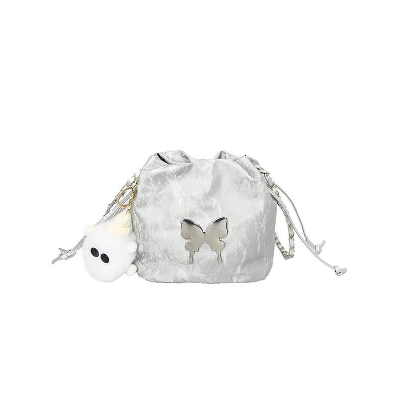 Mariposa metálica extranjera, cadena de cubo, bolso para mujeres, 2024 nuevo bolso de hombro de moda, bolso de mano, arte