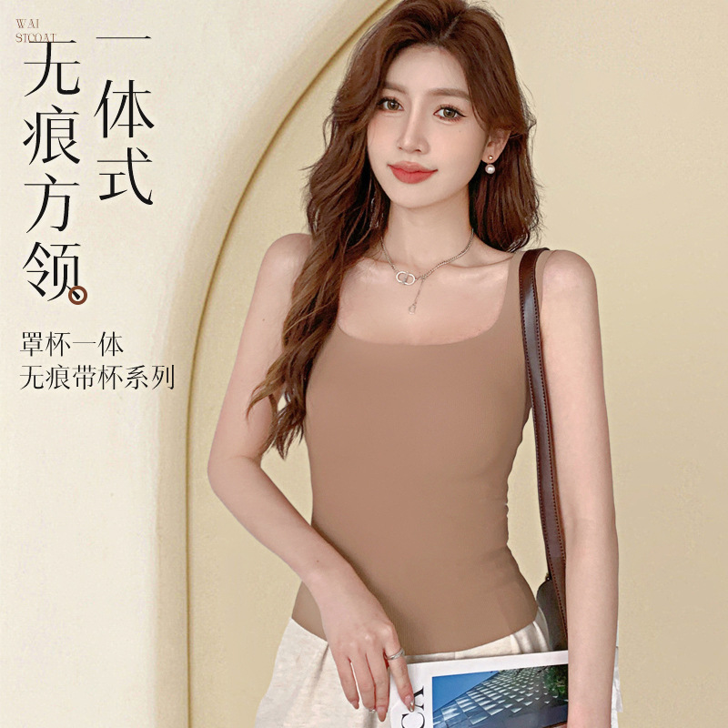 Long silk tank top