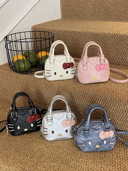 Cross-Border New Korean Style Children's Bag Cute Cat Girl Crossbody Bag Fashion Princess Small Bag Handheld Girl Bag