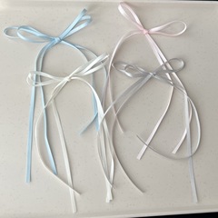 3mmの細い長さの2本のリボンの蝶結びの服の靴下のアクセサリのdiyのバレエの髪飾りの手作りの材料の卸売り