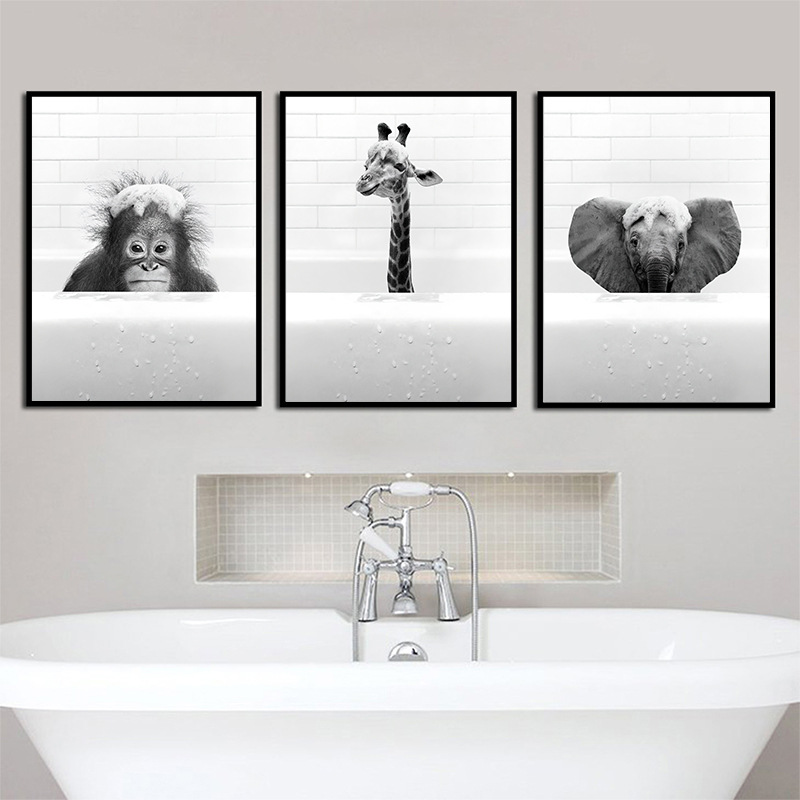 10g Weight Mural Home Textiles & Decor Type Canvas Material Animal Pattern Casual, Elegant Style Casual Elegant Animal Canvas Mural Wall Art 3